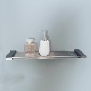 Matte Silver SS Bathroom Accessories Shelves Satin Finish