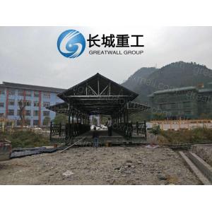 Temporary Steel Bailey Bridge High Security Anti Skid Easy Disassembling