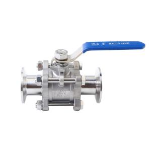 Customized Request 3PC Sanitary Clamp Ball Valve for Water Media Usage and