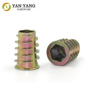 China Furniture Accessory Zinc Plated Fastening Metal Screws insert NUT on sale