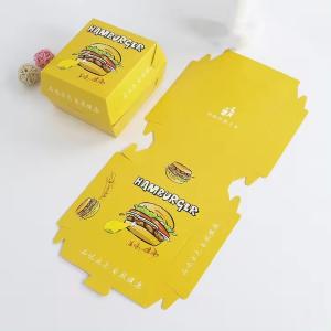 White Cardboard Hamburger Patty Box Biodegradable Burger Box Recyclable