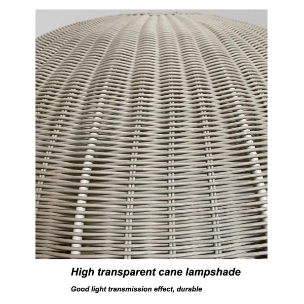 Modern Outdoor Rattan Floor Lamp IP44 Waterproof For Hotel Decoration