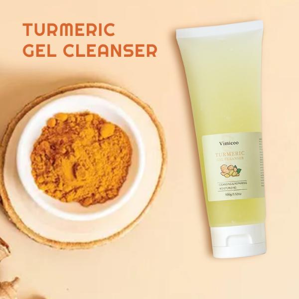 Tumeric Moisturizing Skin Care Face Wash Organic Turmeric Facial Wash Deep Cleansing Oil Control Turmeric Gel Cleanser
