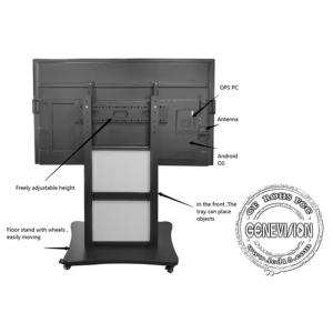 65 Inch Touch Screen Electronic White Board Active Smart Interactive For