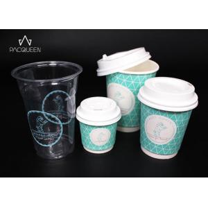 Single Wall Custom Disposable Paper Cups Full Range PE / PLA Coated