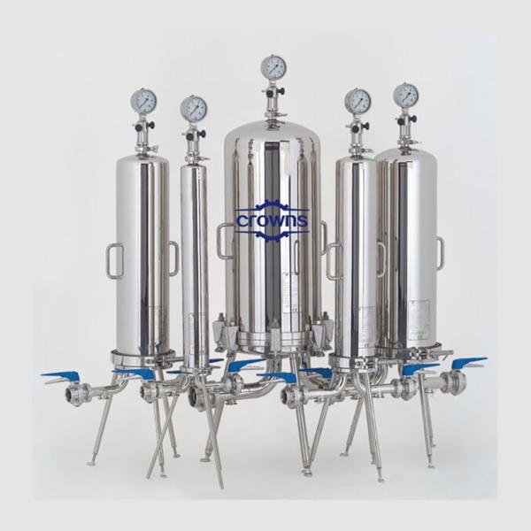 304/316L Stainless Steel Single Multi Cartridge Filter Housing For Wine Oil