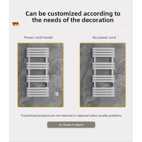 Carbon Steel Bathroom Electric Heated Towel Rail with Towel Heaters and Heating Element