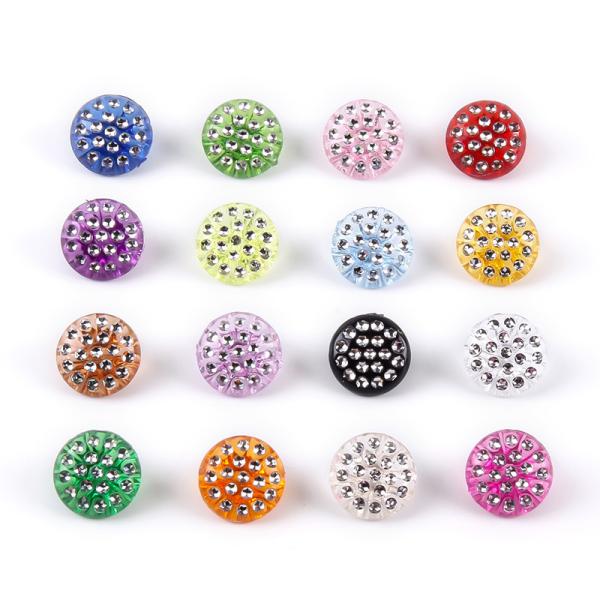 Wholesale 16l-80L color crystal acrylic Upholstery Buttons For Clothing