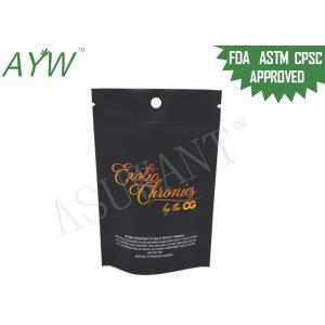 China Edible Marijuana Stand Up Zipper Bags Metalized Inside Protection Barrier on sale