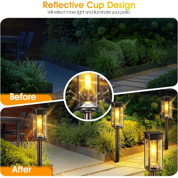 Upgraded Monocrystalline Silicon Solar Spotlight | High Conversion Efficiency Waterproof | Garden Stake Light