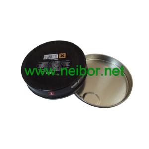 shoe polish round tin can 100ml 80g with press open system