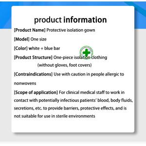 Disposable epidemic prevention supplies medical protective clothing isolation