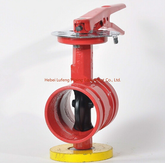 Buy Worm Gear Signal Fire Grooved Butterfly Valve at wholesale prices