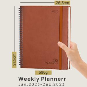 ECO Friendly Poprun 2023 Custom Planner Large Size Vegan Leather