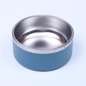 Feeding 64oz Dog Travel Water Bowl Sus304 Rubber Dog Bowl