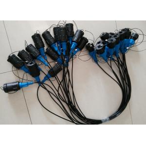 3 Core Geophone Connector , KCK Screw Seismic Cable Connector