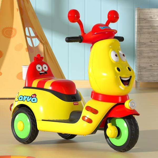 2022 Rechargeable Children's Tricycle with Early Education Music and Anti-roll Design