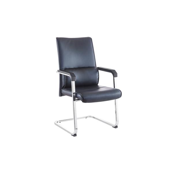 Buy Wheelless Ergonomic Black 1.8mm Ergonomic Leather Desk Chair at wholesale prices