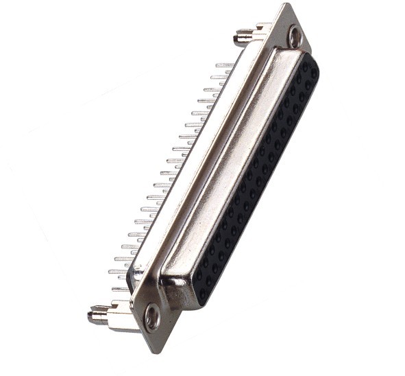 25 Pin Female D-SUB D Type Connector Dual Row 180° DIP Type For Connecting