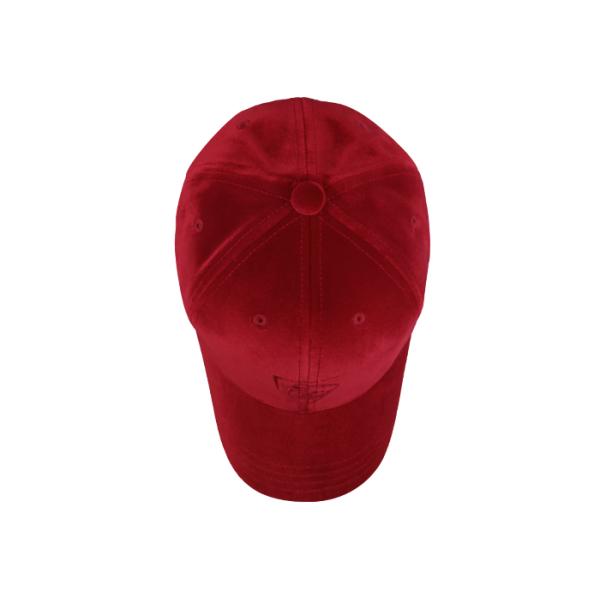 Purplish red dad cap sunshade curved pleuche embroidery logo