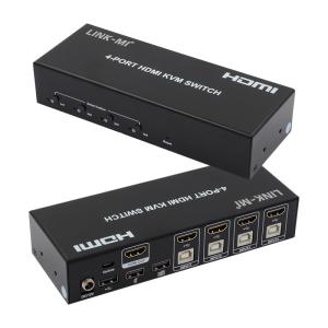 Quality No Delay HDMI KVM Switch 4 Port Ip Kvm Hdmi Support Hot Keys Auto Switching for sale