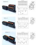 5.0mm PCB Terminal Blocks Spring Clamp Connectors Single Row Dual Row 736HH 736H
