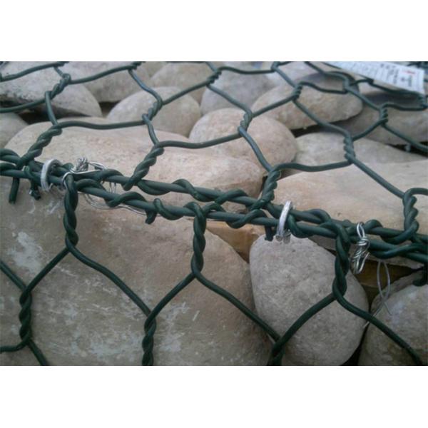 Economic Gabion Stone Cages , Double Twisted Hexagonal Wire Mesh Nova-015