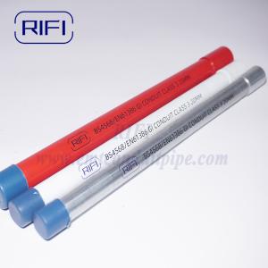 Red Color Coated 25mm BS4568 / BSEN 61386 Class 3 GI Metal Cable Conduit