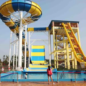Fiberglass Aqua Park Equipment , Giant Boomerang Water Slide For Resort