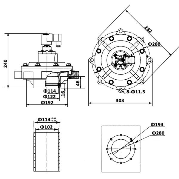 CA76MM Goyen Type MM Series Manifold Mount Pulse Jet Valve 1
