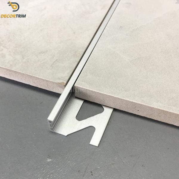 Anodized 8mm Round Edge Tile Trim , Matt Gold Aluminium Corner Strip