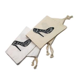 4x6 6x8 inch Cotton Muslin Drawstring Travel Shoe Bag