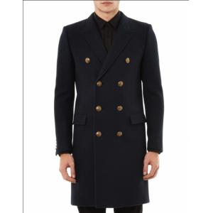 China Custom high quality mens longline wool coat with double-breasted on sale