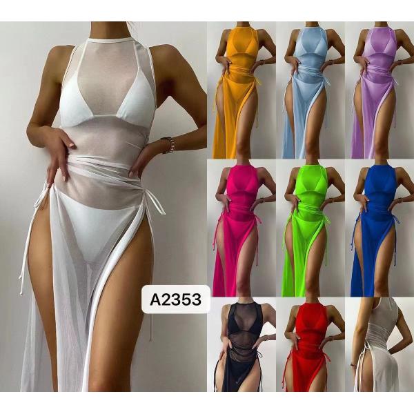 Buy Sexy 3 Piece Bikini Set Strength Abrasion Resistance Three Piece Swimsuit High Elastic at wholesale prices