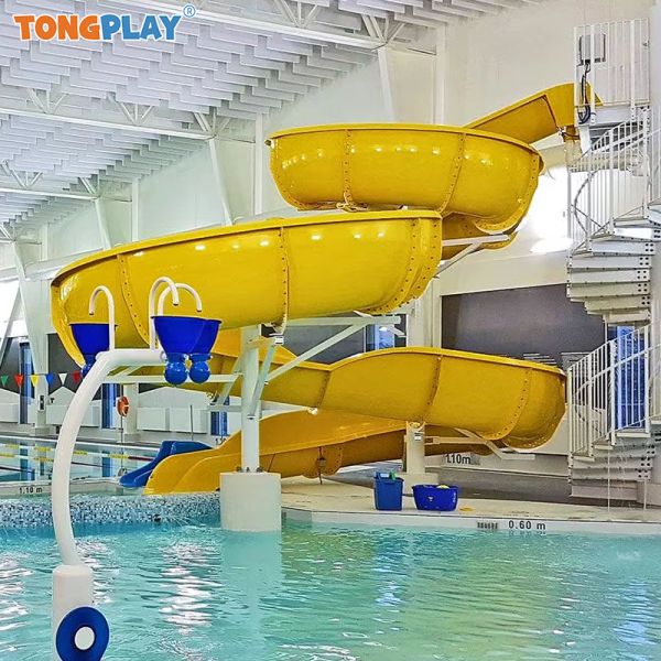 Buy Small Water Park Games Toy Fun Kids Amusement Park Fiber Glass Slide for Sale at wholesale prices