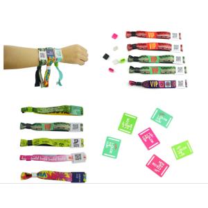 1k Band RFID Woven Fabric Wristbands S50 For Festival Wedding