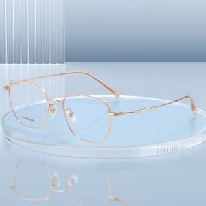 Business Bendable Titanium Frame Glasses Stainless Steel Frame Anti Scratch