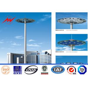 China Multisided 40M 12 Lamps Galvanized High Mast Pole for Plaza Lighting with Lifting System on sale China Multisided 40M 12 Lamps Galvanized High Mast Pole for Plaza Lighting with Lifting System on sale