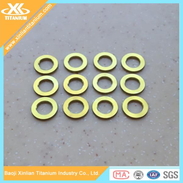 Buy Gold Anodized Gr2 And Gr5 Titanium Plain Washer at wholesale prices