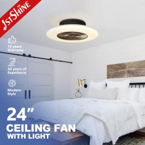 China DC Motor Wind Deflector LED Ceiling Fan with 4 Color Lighting and Remote Control on sale