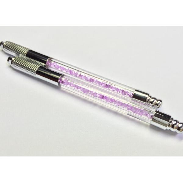 Purple Crystal Manual Tattoo Pen , Disposale Blade Permanent Makeup Tattoo