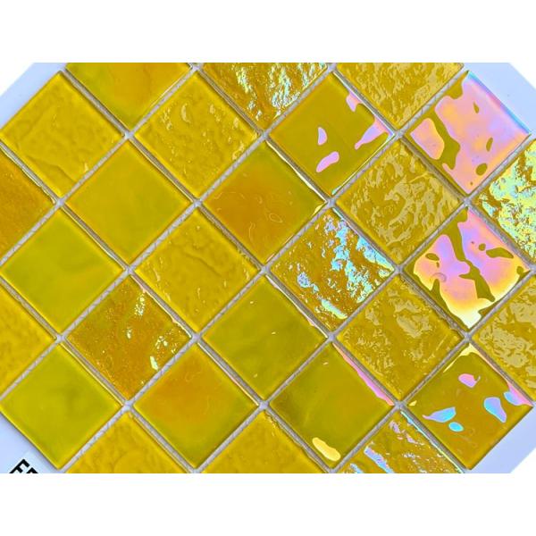 Iridescent Mosaic Glass Pool Blue Swimming Pool Glass Mosaic Tile with Acid-Resistant