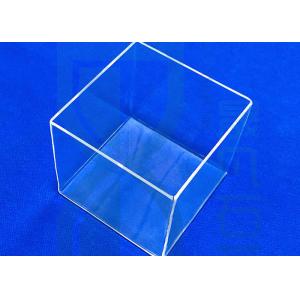 Cuboid Container Quartz Urn Clear Cube Size One Side Open Hardened