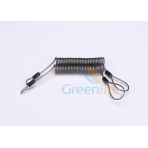 Quality Durable Tether Elastic Coil Lanyard , Small Rope Loop Coiled Security Tethers for sale