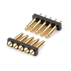 2.54mm Pitch Male 5 Pin PCB Connector Spring Loaded Pogo Pin Connector Dip Type