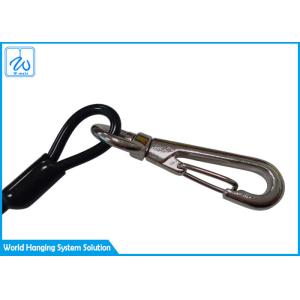 Steel PU 30cm Coil Ring 7x19 Retractable Spring Lanyard