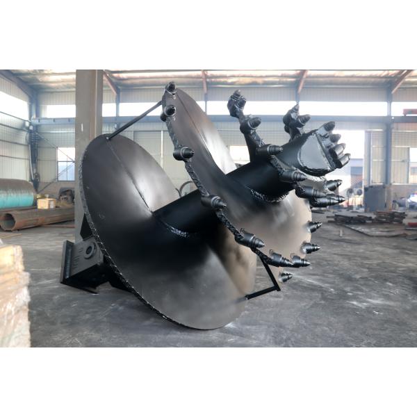 Customized Piling Tools Auger For Soil Drilling Double Cut Hardpan Rock Conical