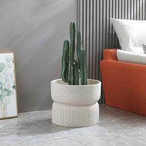 Rust Resistant Fiber Clay Planters Smooth Surface Easily Assembled