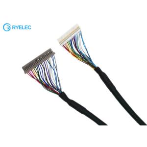 20pin 1.0mm Pitch DF14 To DF19 Hirose Connector LVDS Cable For Stripping Machine