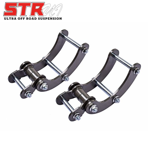 Buy 2-inch and 3-inch Lift Options Manganese Steel Extended Shackles with Flange Anti-Loosening Screws for 4x4 Suspension at wholesale prices